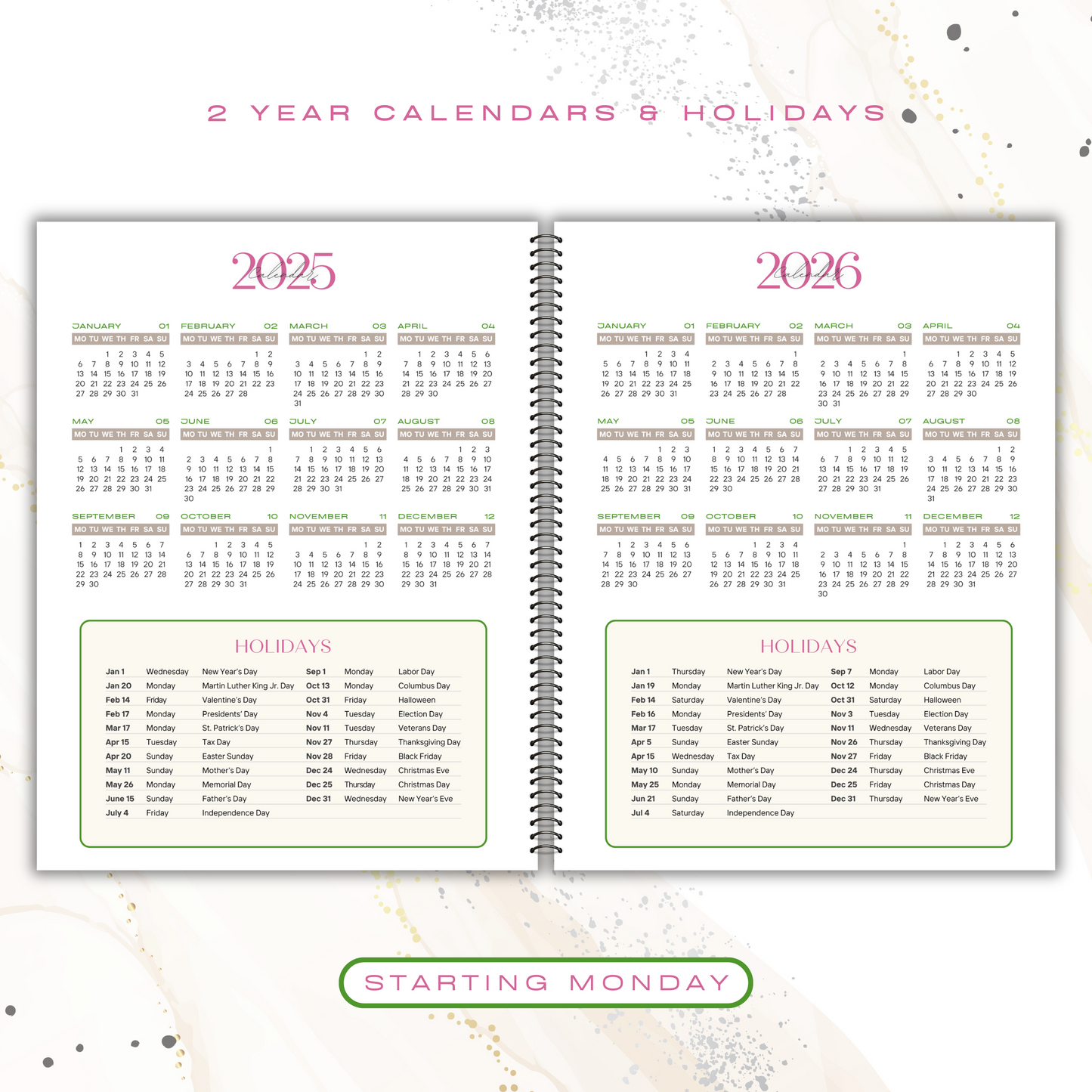 LIGHT CLASSIC 7 DAY PLANNER & APPOINTMENT BOOK