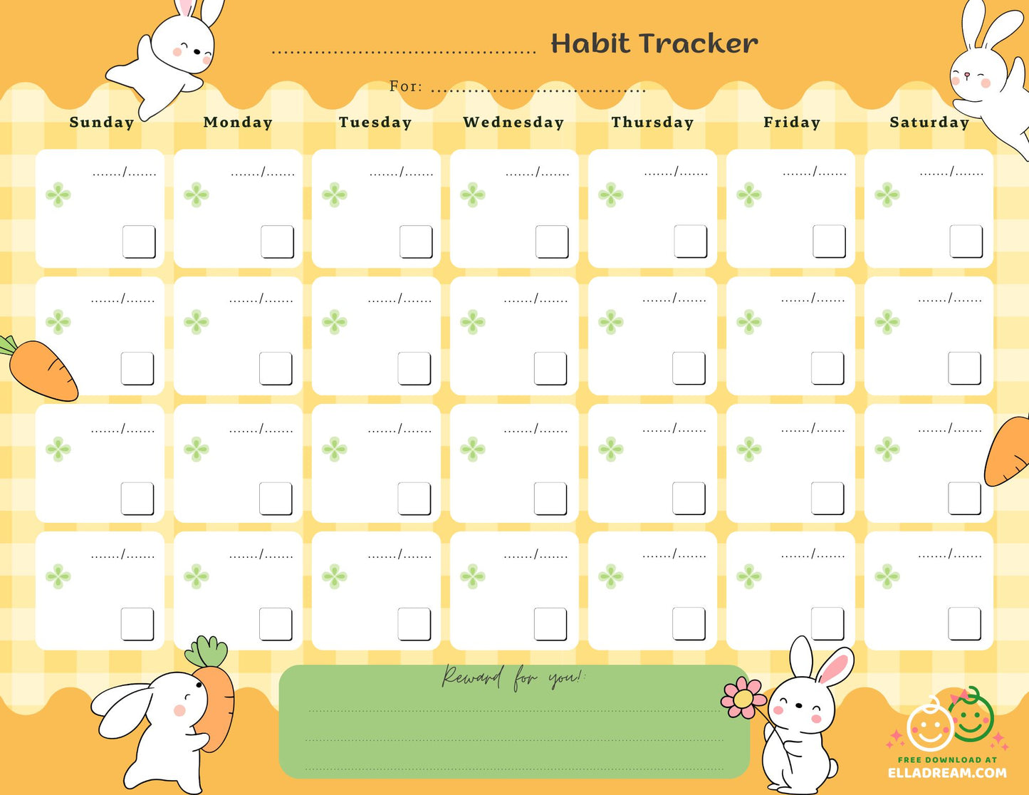 Fill-in-the-Blank Habit Tracker Free Download