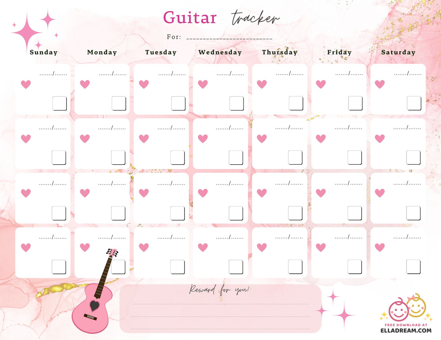 Guitar Practice Habit Tracker Free Download