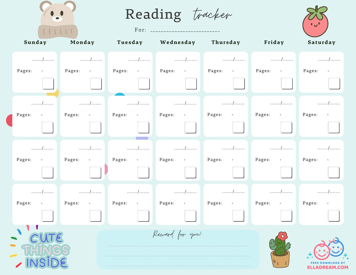 Reading Habit Tracker Free Download