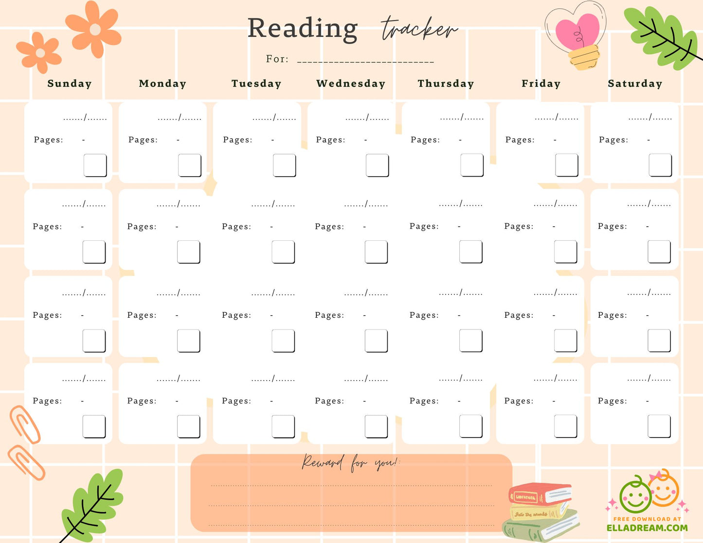 Reading Habit Tracker Free Download