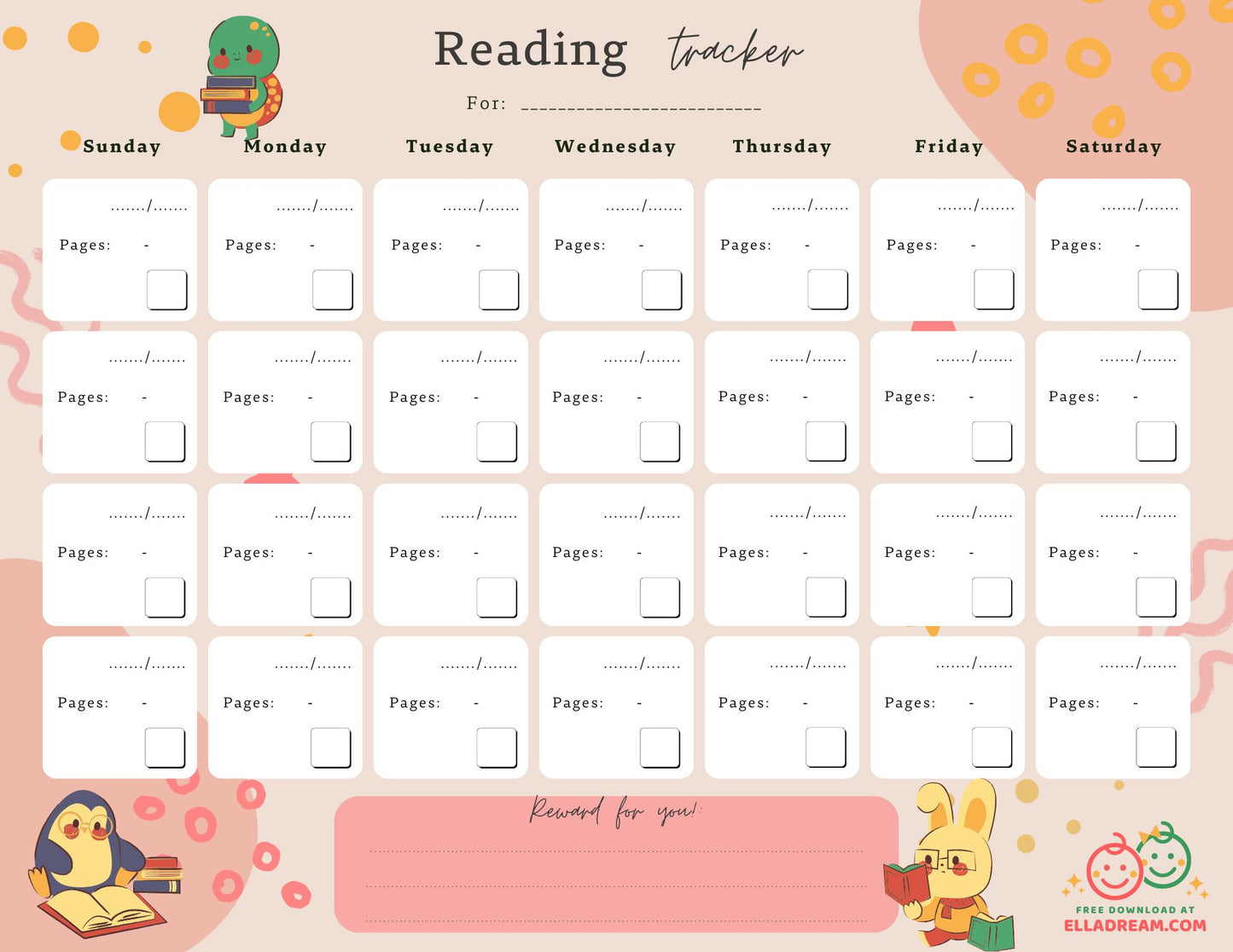 Reading Habit Tracker Free Download