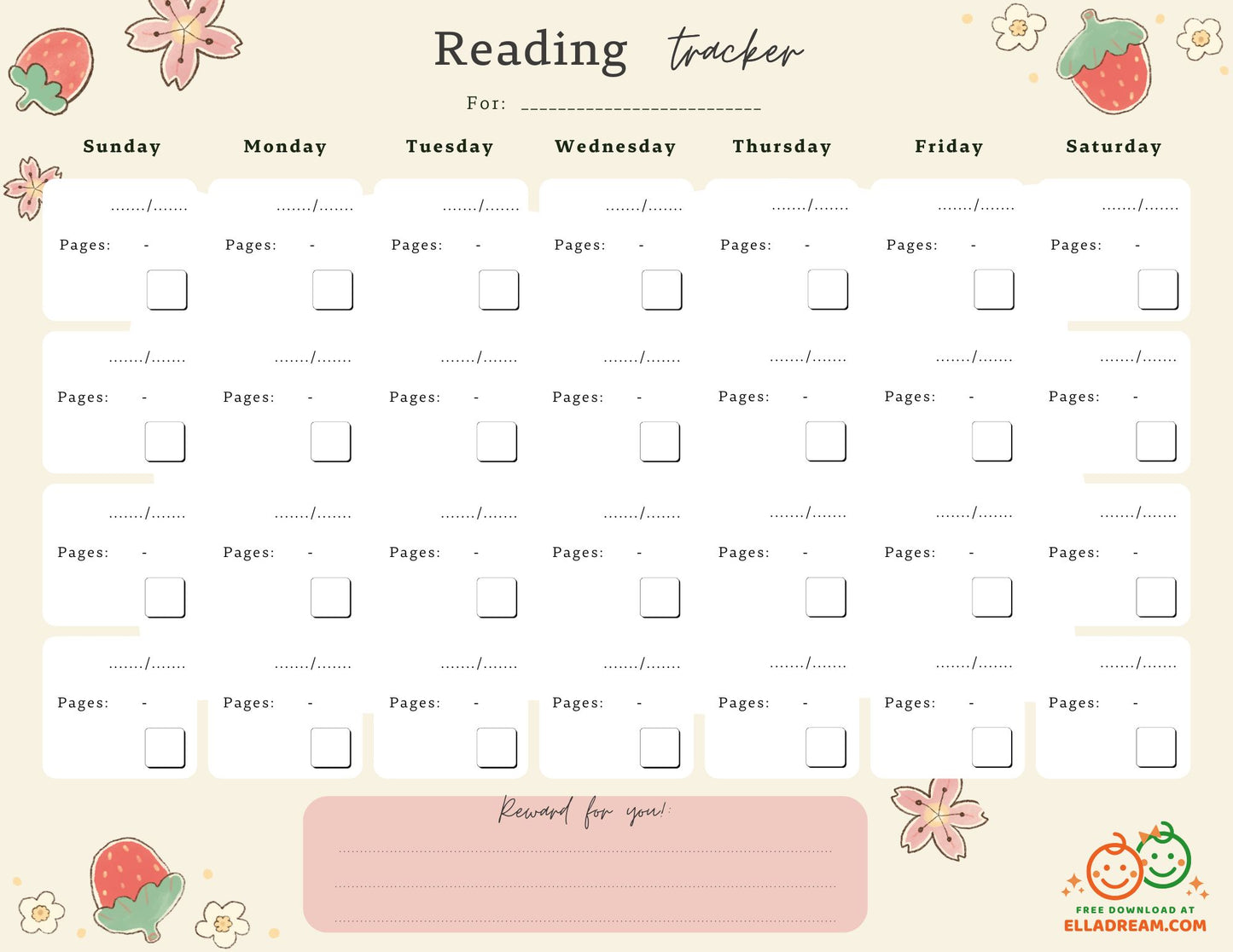 Reading Habit Tracker Free Download