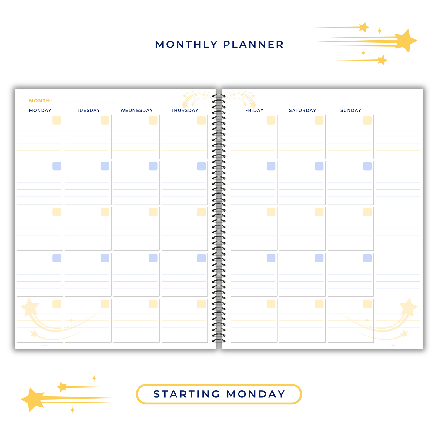 BLUE 7 DAY PLANNER & APPOINTMENT BOOK