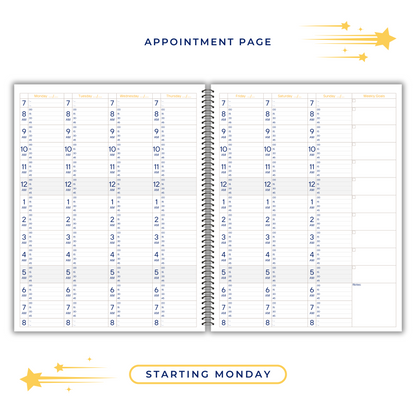 BLUE 7 DAY PLANNER & APPOINTMENT BOOK