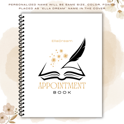 FEATHER 7 DAY PLANNER AND APPOINTMENT BOOK_BLACK AND WHITE