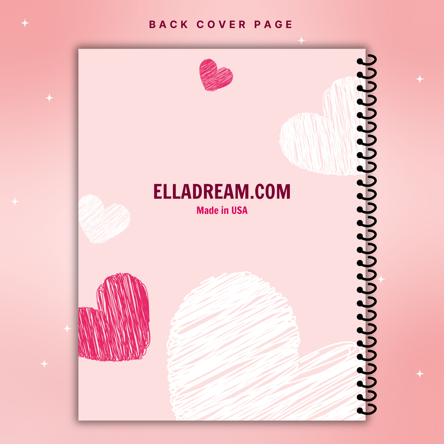 PINK HEART 7 DAY PLANNER & APPOINTMENT BOOK