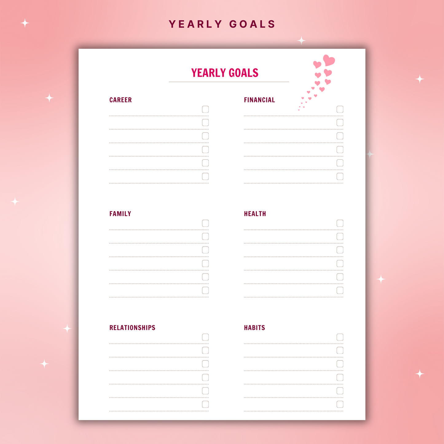 PINK HEART 7 DAY PLANNER & APPOINTMENT BOOK