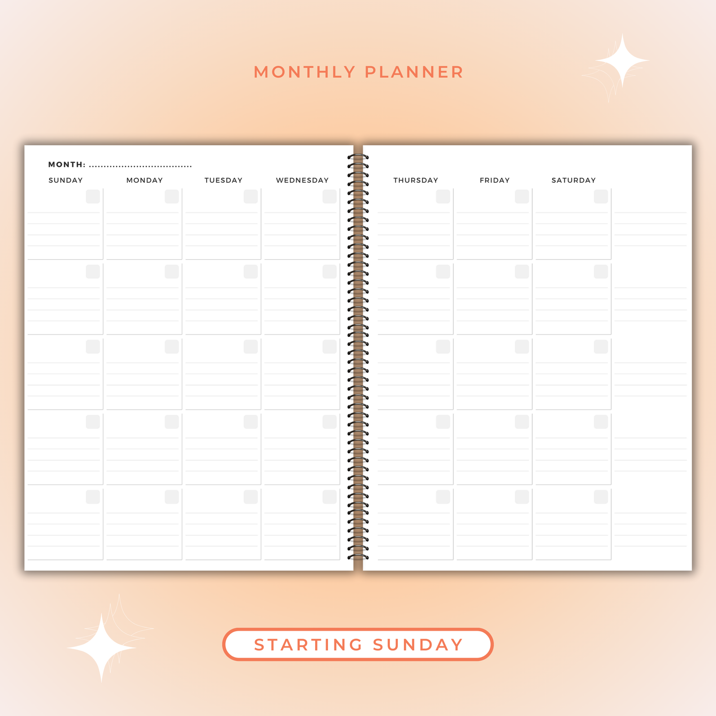 FLOWERS 7 DAY PLANNER AND APPOINTMENT BOOK_BLACK AND WHITE