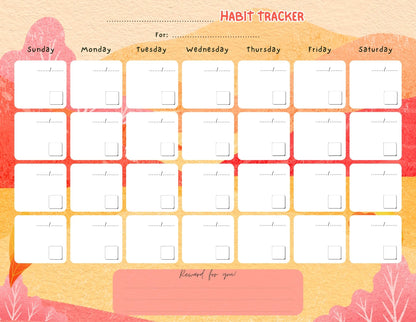 Fill-in-the-Blank Habit Tracker Free Download_Collection 2