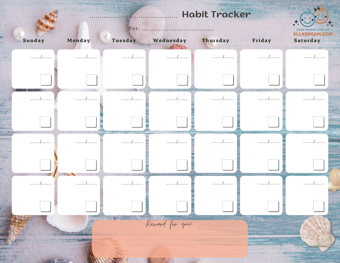 Fill-in-the-Blank Habit Tracker Free Download_Collection 2
