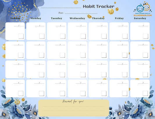 Fill-in-the-Blank Habit Tracker Free Download_Collection 1