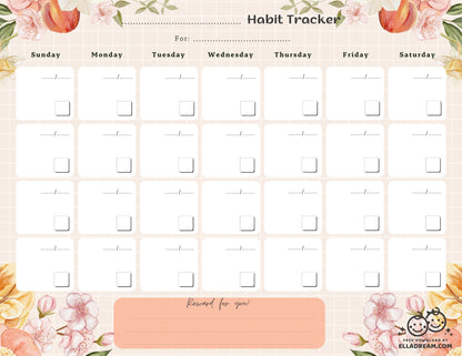 Fill-in-the-Blank Habit Tracker Free Download_Collection 1