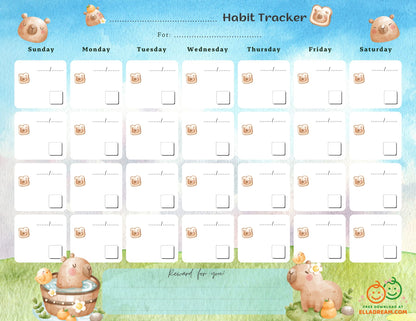 Fill-in-the-Blank Habit Tracker Free Download
