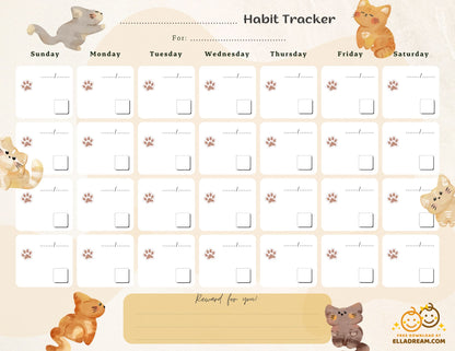 Fill-in-the-Blank Habit Tracker Free Download