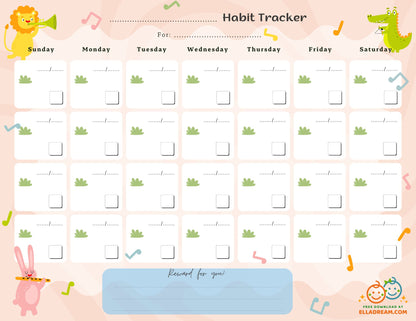 Fill-in-the-Blank Habit Tracker Free Download