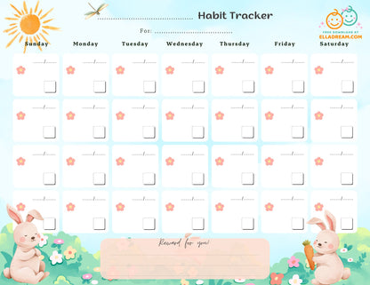 Fill-in-the-Blank Habit Tracker Free Download