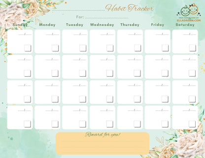 Fill-in-the-Blank Habit Tracker Free Download_Collection 2