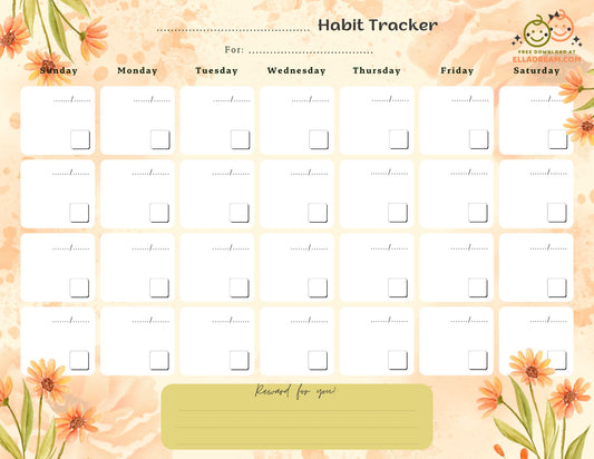 Fill-in-the-Blank Habit Tracker Free Download_Collection 1