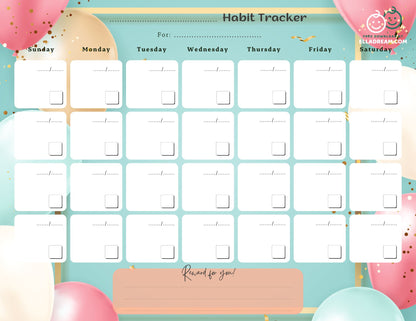 Fill-in-the-Blank Habit Tracker Free Download_Collection 2