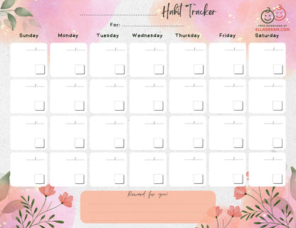 Fill-in-the-Blank Habit Tracker Free Download_Collection 2