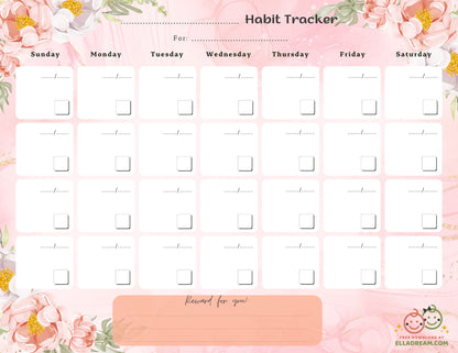 Fill-in-the-Blank Habit Tracker Free Download_Collection 1