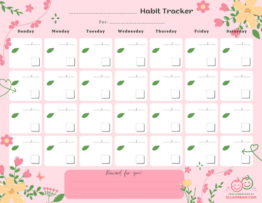 Fill-in-the-Blank Habit Tracker Free Download