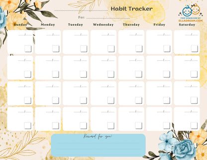 Fill-in-the-Blank Habit Tracker Free Download_Collection 1