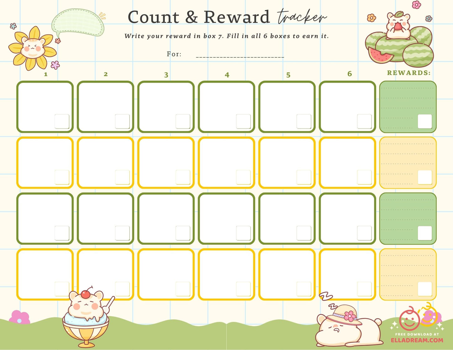 🌟Count & Reward Tracker — A Gentle Way to Build One Habit at a Time_Collection 1