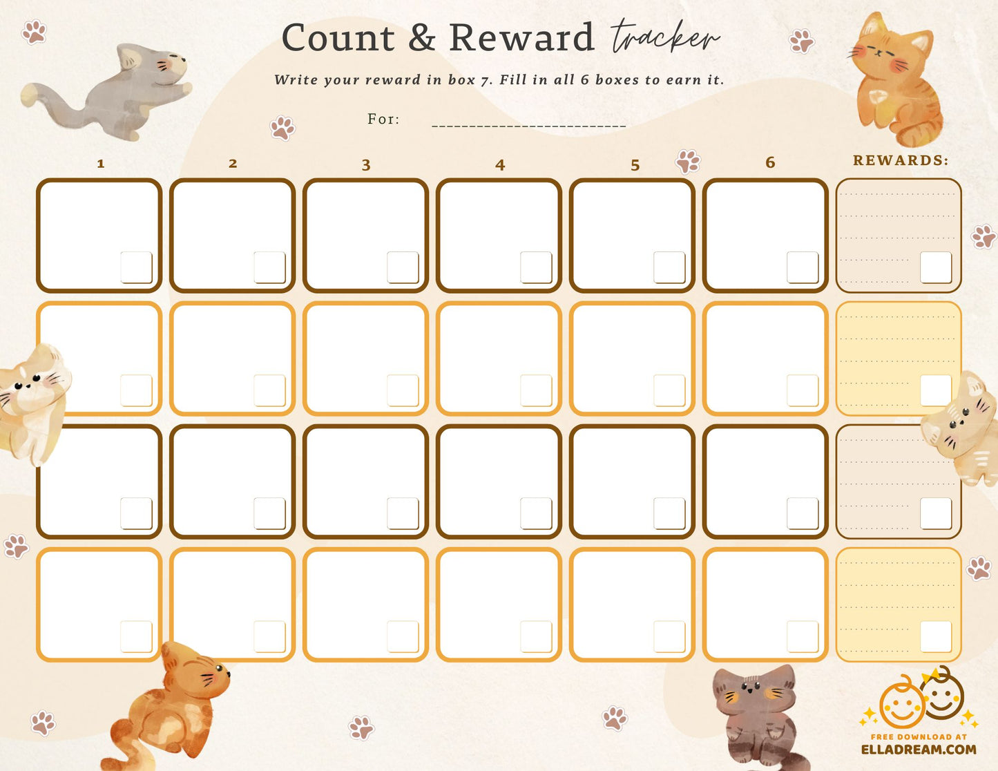 🌟Count & Reward Tracker — A Gentle Way to Build One Habit at a Time_Collection 1