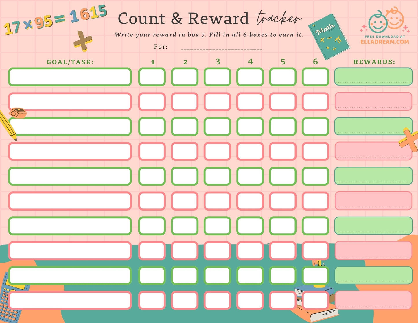 Multi-Subject Count & Reward Tracker — A Gentle System for Building Multiple Habits at Once_Collection 1