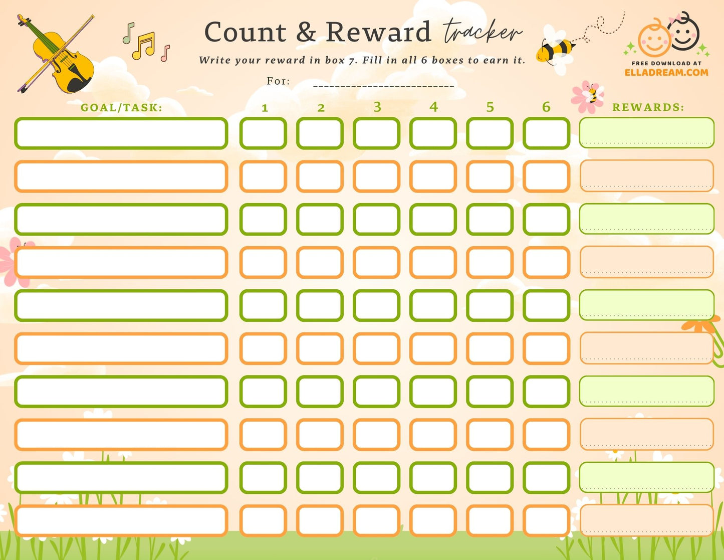 Multi-Subject Count & Reward Tracker — A Gentle System for Building Multiple Habits at Once_Collection 1