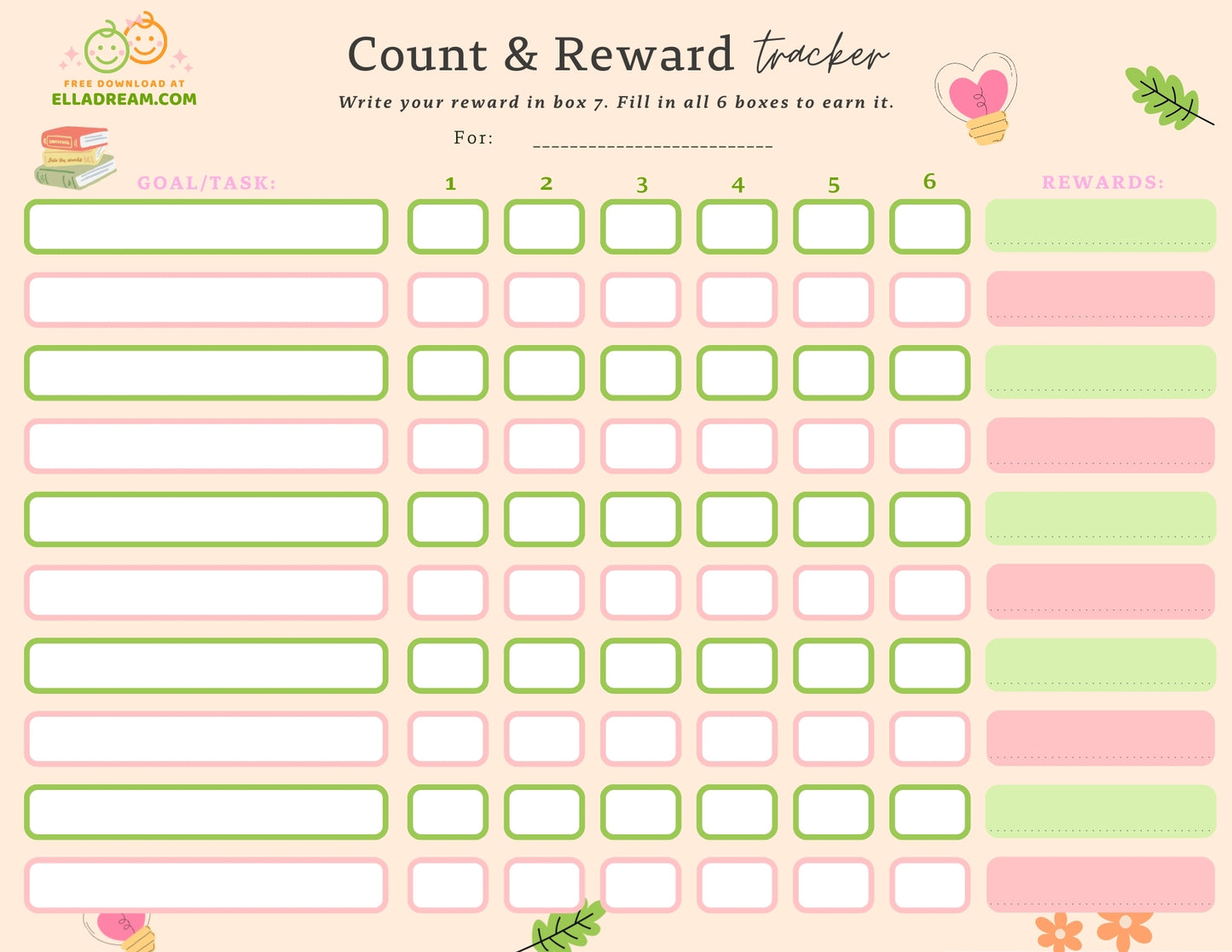 Multi-Subject Count & Reward Tracker — A Gentle System for Building Multiple Habits at Once_Collection 1