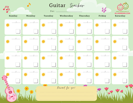 Guitar Practice Habit Tracker Free Download