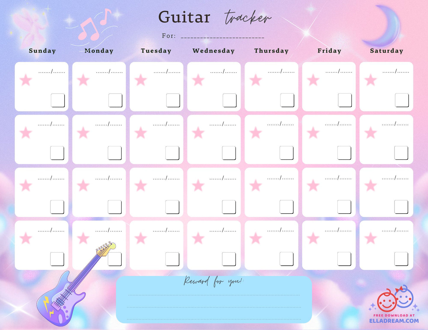 Guitar Practice Habit Tracker Free Download_Collection 1