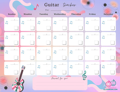 Guitar Practice Habit Tracker Free Download