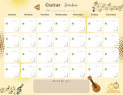 Guitar Practice Habit Tracker Free Download