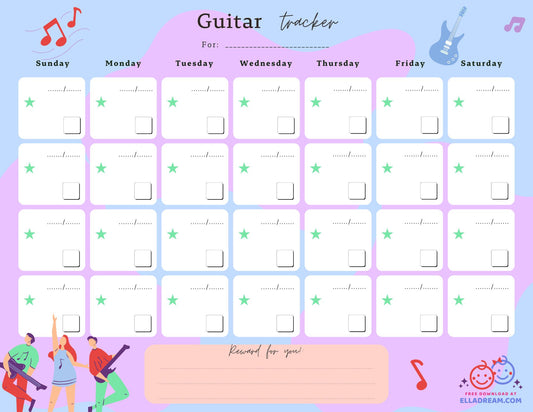 Guitar Practice Habit Tracker Free Download