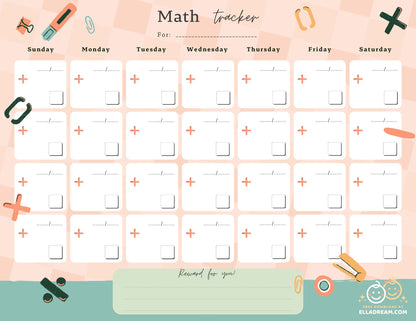 Math Practice Habit Tracker Free Download