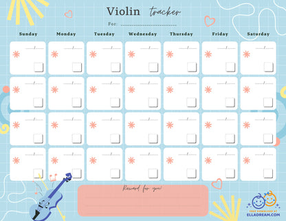 Violin Practice Habit Tracker Free Download