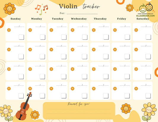 Violin Practice Habit Tracker Free Download_Collection 1