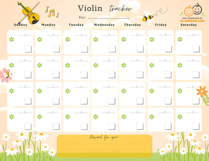 Violin Practice Habit Tracker Free Download