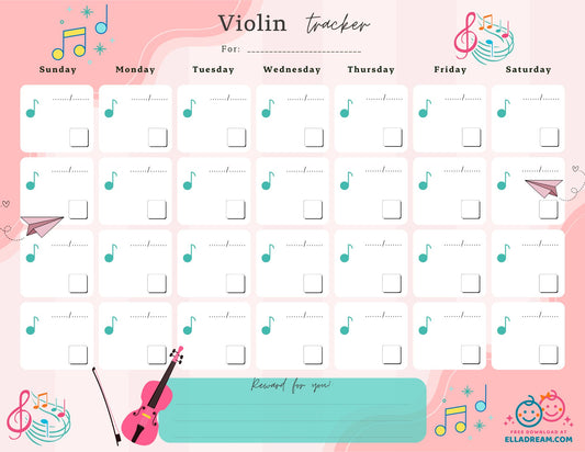 Violin Practice Habit Tracker Free Download