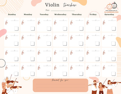 Violin Practice Habit Tracker Free Download